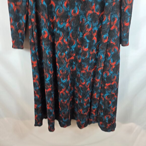 Lularoe Sarah Cardigan Women's Size Small Black, Turquoise Orange Geo Print NEW - Picture 13 of 14